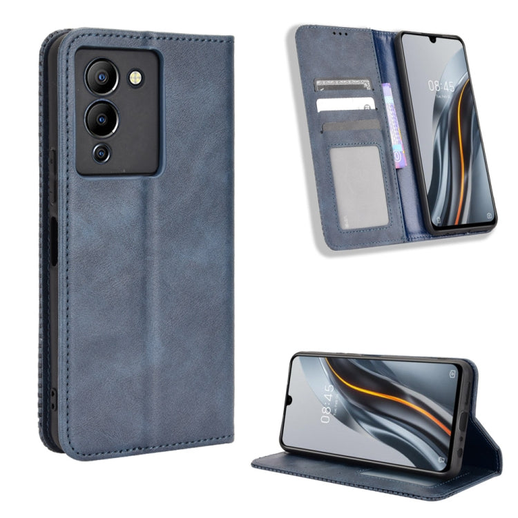 For Infinix Note 12 G96 Magnetic Buckle Retro Texture Leather Phone Case
