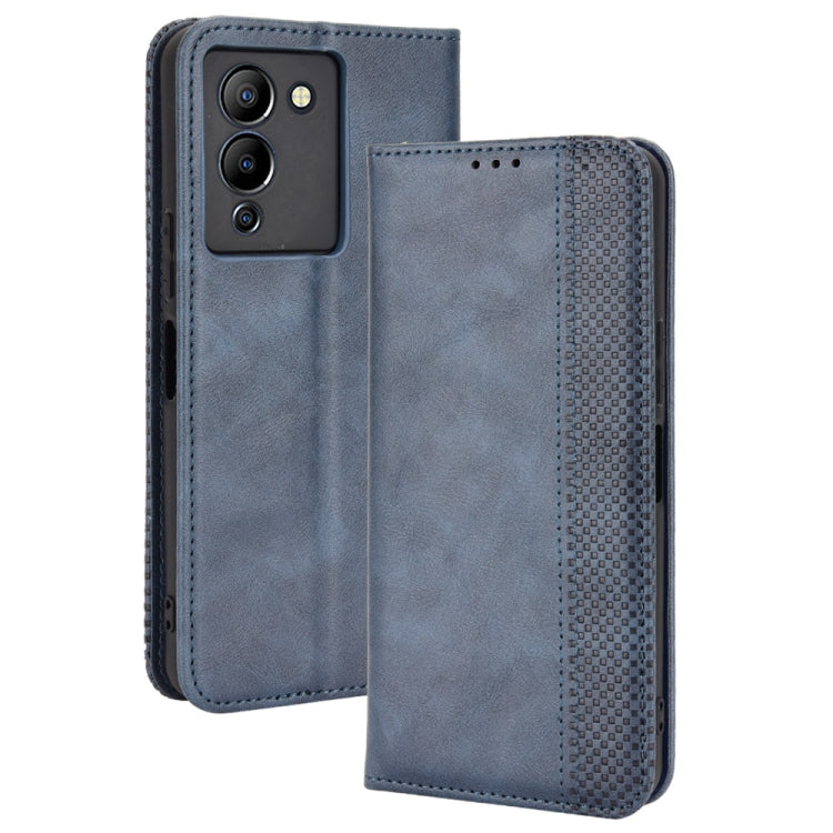 For Infinix Note 12 G96 Magnetic Buckle Retro Texture Leather Phone Case