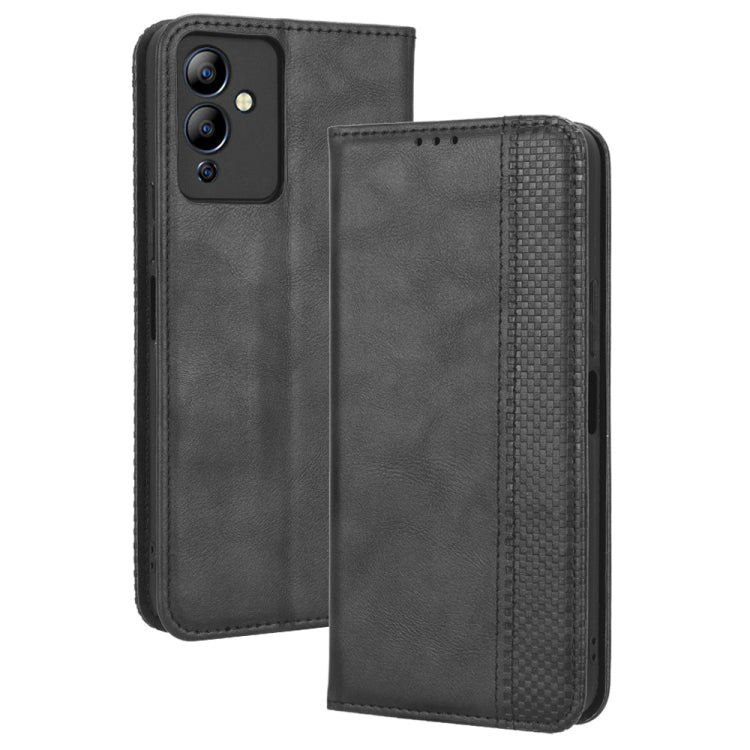 For Infinix Note 12i Magnetic Buckle Retro Texture Leather Phone Case