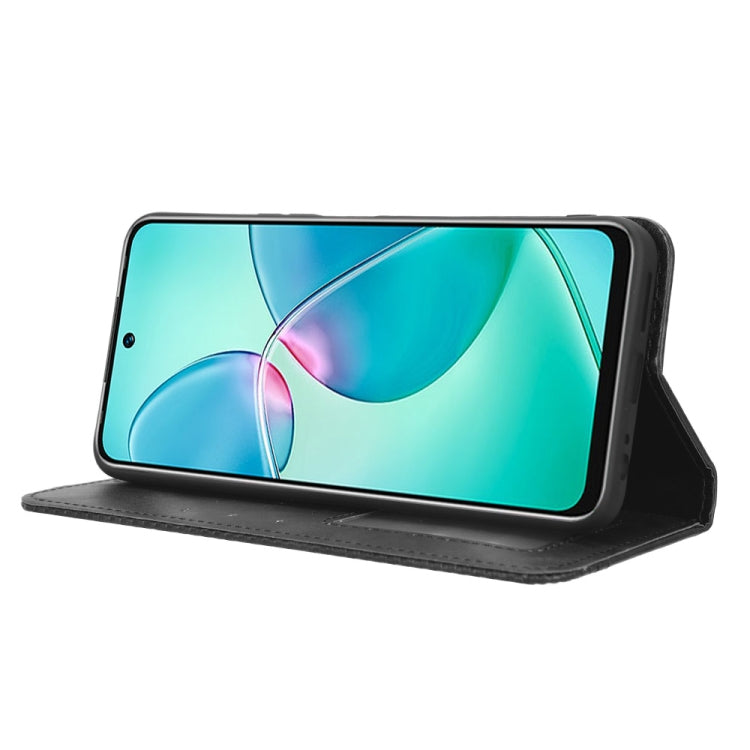 For Infinix Note 12i Magnetic Buckle Retro Texture Leather Phone Case