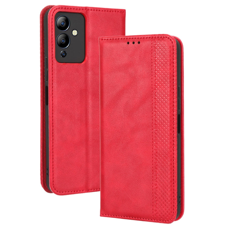 For Infinix Note 12i Magnetic Buckle Retro Texture Leather Phone Case