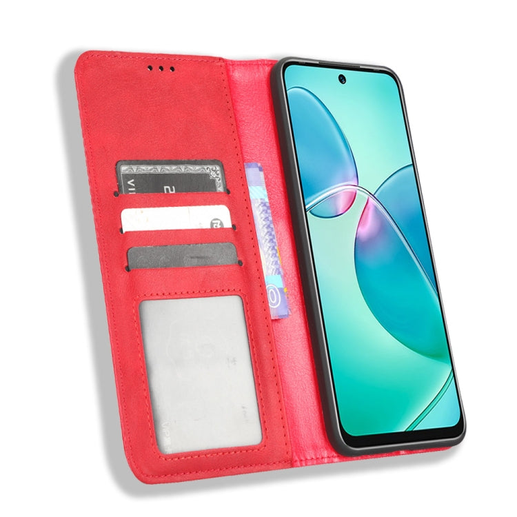 For Infinix Note 12i Magnetic Buckle Retro Texture Leather Phone Case