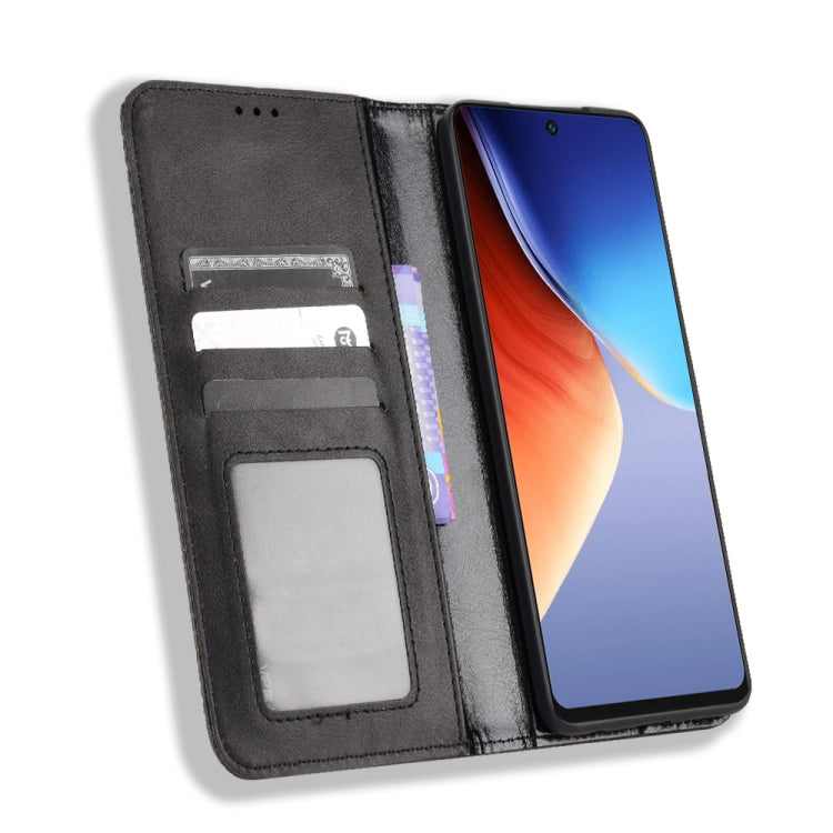For Tecno Camon 19 Magnetic Buckle Retro Texture Leather Phone Case