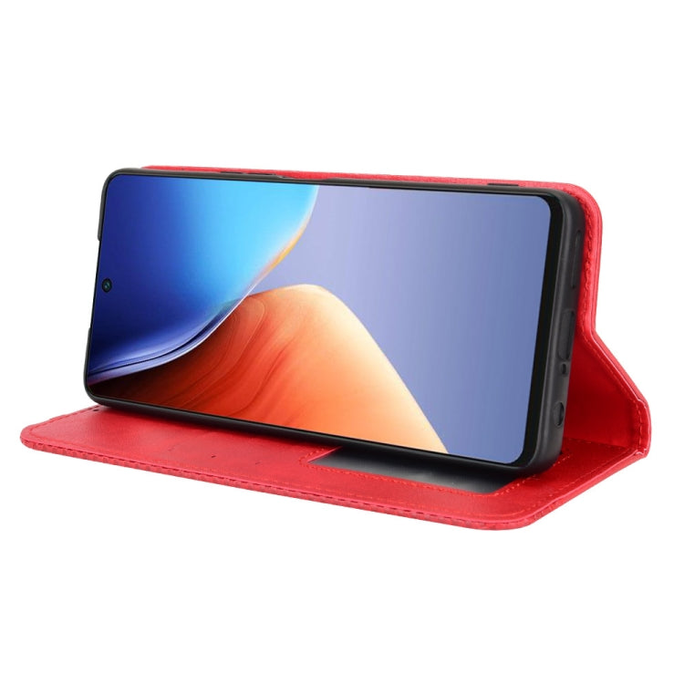 For Tecno Camon 19 Magnetic Buckle Retro Texture Leather Phone Case