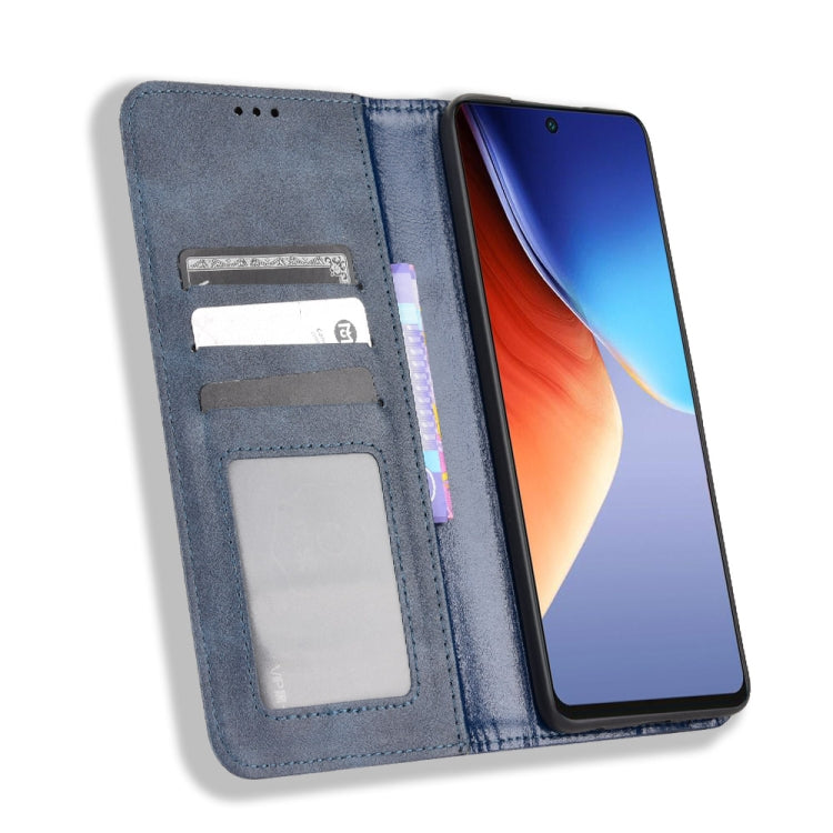 For Tecno Camon 19 Magnetic Buckle Retro Texture Leather Phone Case