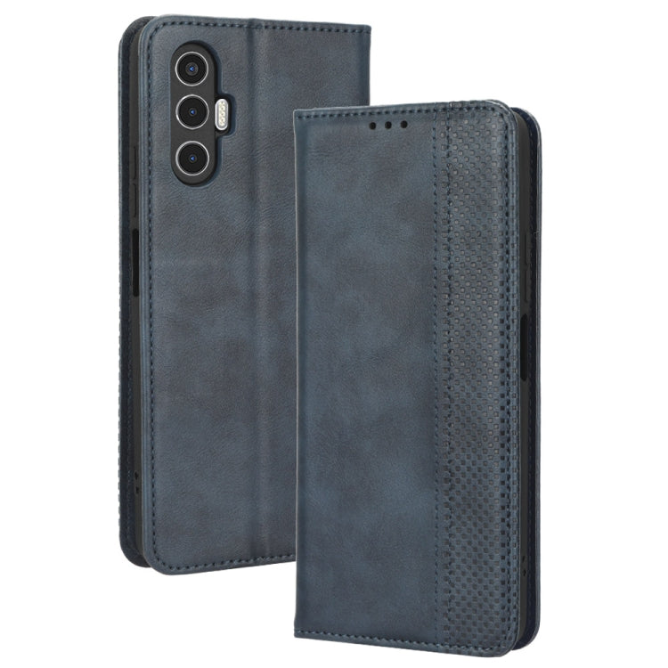For Tecno Pova3 Magnetic Buckle Retro Texture Leather Phone Case