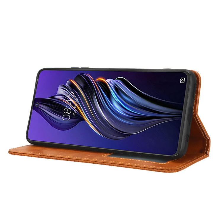 For Tecno Pova3 Magnetic Buckle Retro Texture Leather Phone Case