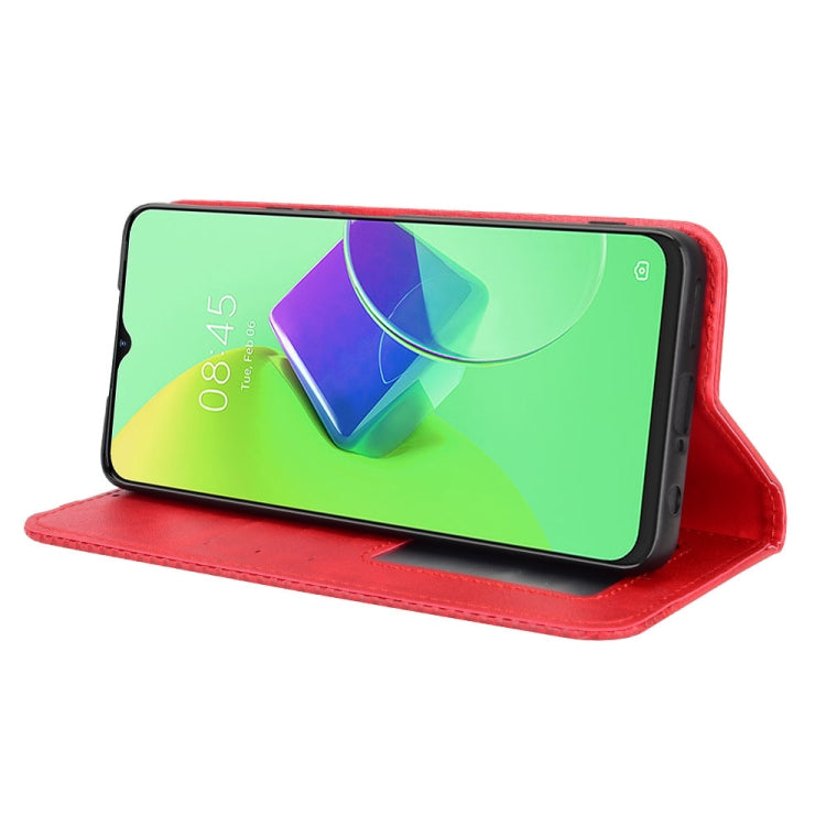 For Tecno Spark 9 Pro Magnetic Buckle Retro Texture Leather Phone Case
