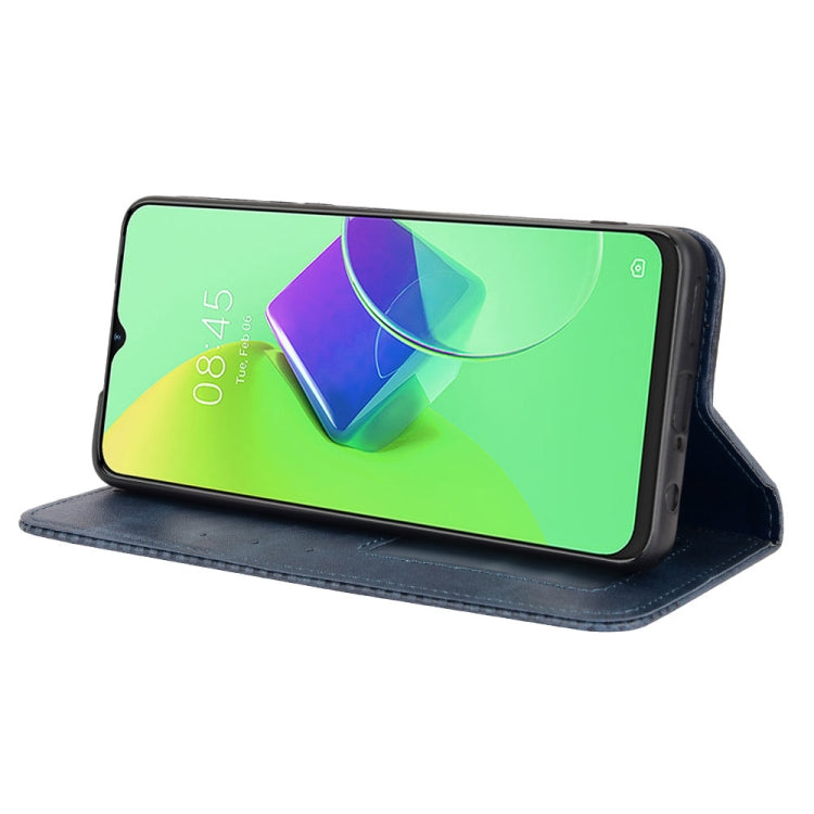 For Tecno Spark 9 Pro Magnetic Buckle Retro Texture Leather Phone Case