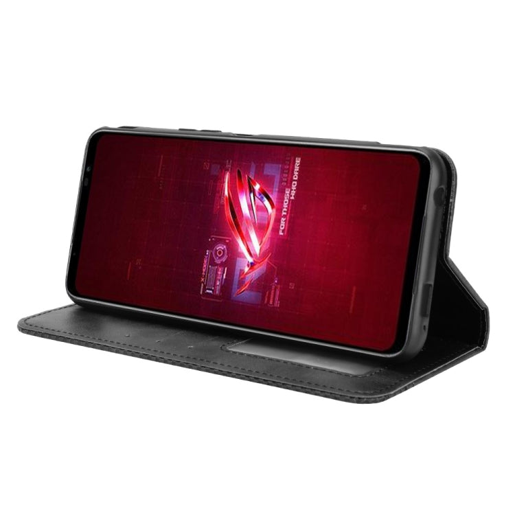 For ASUS ROG Phone 6 / 6 Pro Magnetic Buckle Retro Texture Leather Phone Case