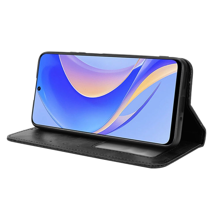 For Huawei nova Y90 Magnetic Buckle Retro Texture Leather Phone Case