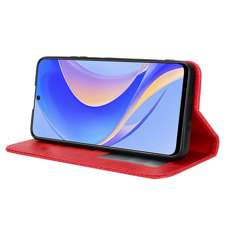 For Huawei nova Y90 Magnetic Buckle Retro Texture Leather Phone Case