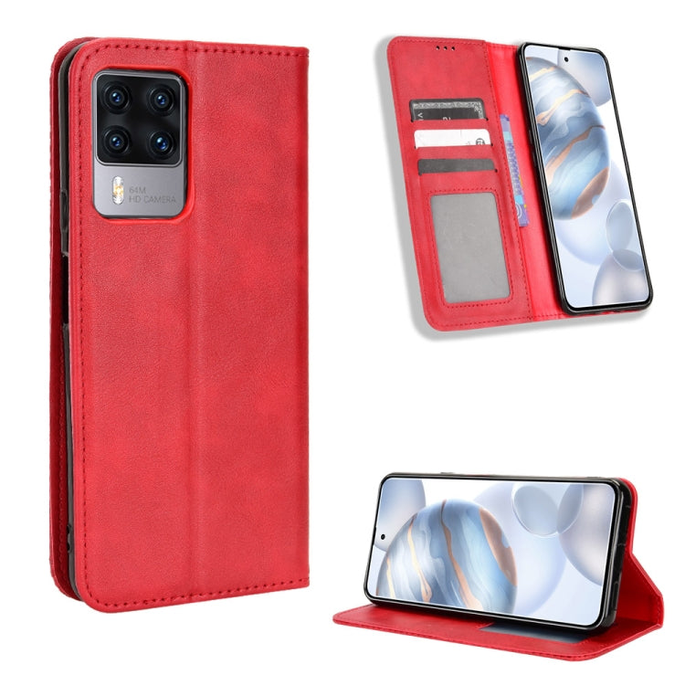 For Cubot X50 Magnetic Buckle Retro Texture Leather Phone Case