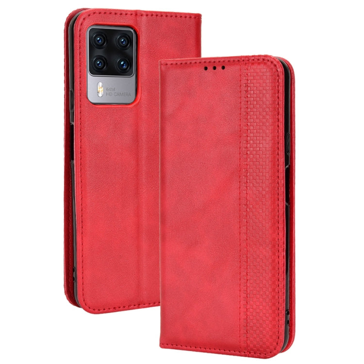 For Cubot X50 Magnetic Buckle Retro Texture Leather Phone Case
