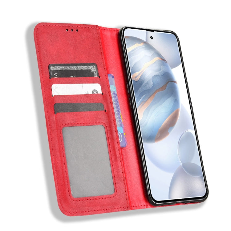 For Cubot X50 Magnetic Buckle Retro Texture Leather Phone Case