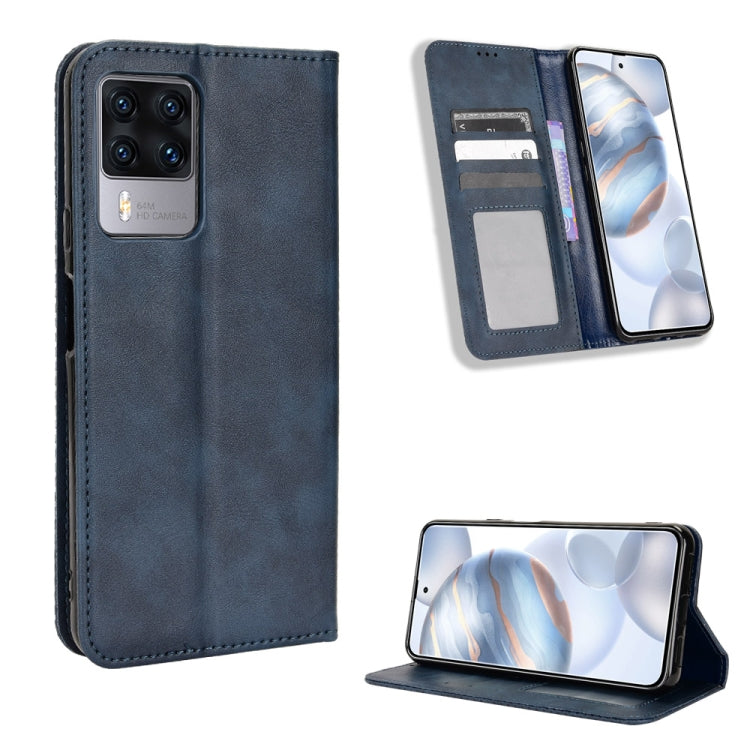 For Cubot X50 Magnetic Buckle Retro Texture Leather Phone Case