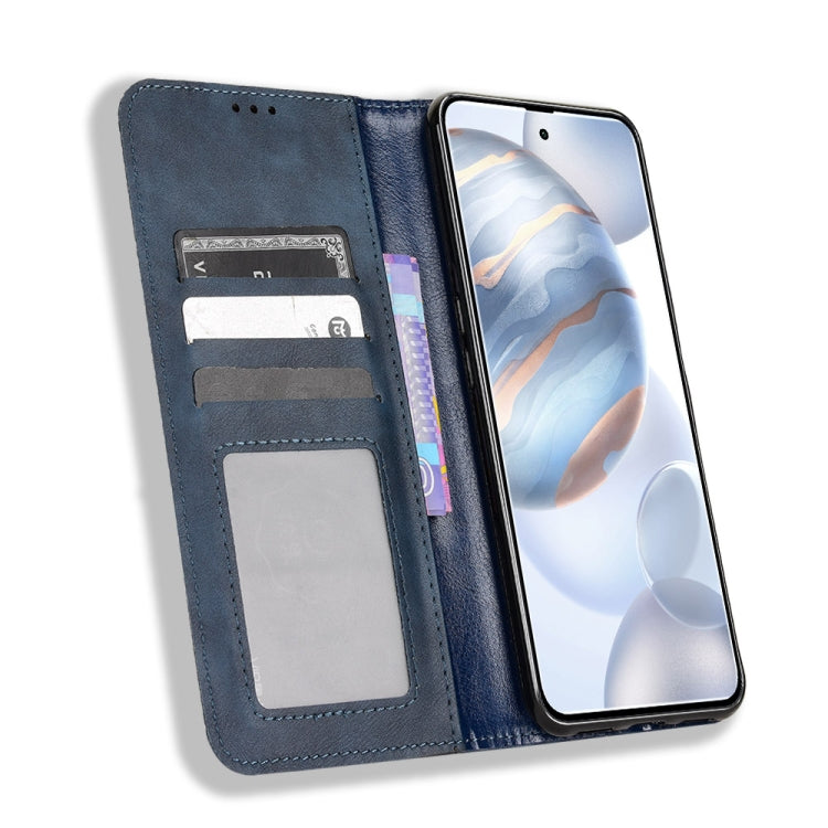 For Cubot X50 Magnetic Buckle Retro Texture Leather Phone Case