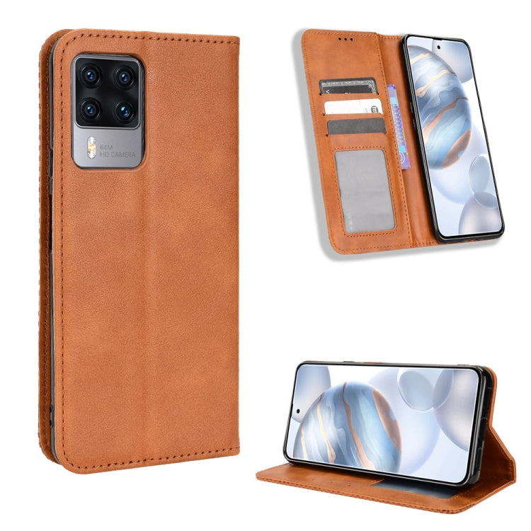 For Cubot X50 Magnetic Buckle Retro Texture Leather Phone Case
