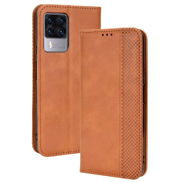 For Cubot X50 Magnetic Buckle Retro Texture Leather Phone Case