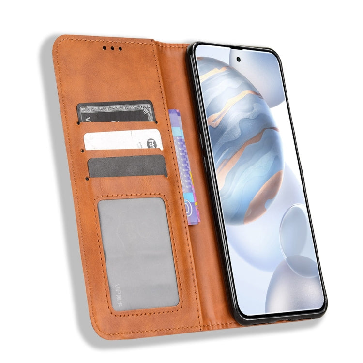 For Cubot X50 Magnetic Buckle Retro Texture Leather Phone Case