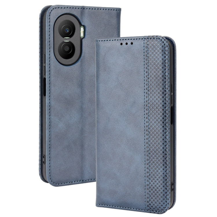 For Honor X40i Magnetic Buckle Retro Texture Leather Phone Case