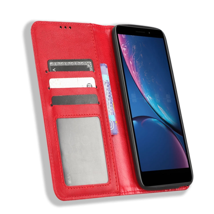 For HotPepper Serrano3 Magnetic Buckle Retro Texture Leather Phone Case