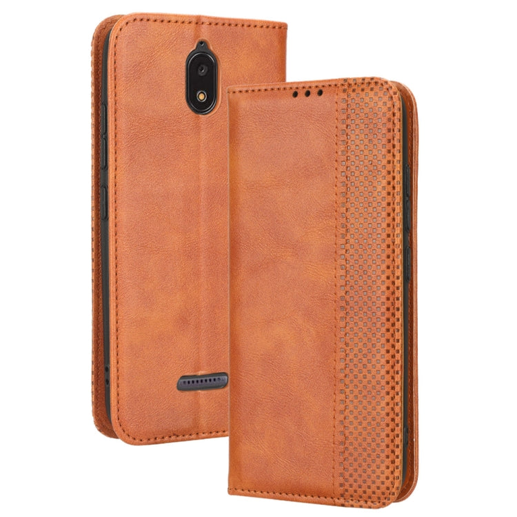For HotPepper Serrano3 Magnetic Buckle Retro Texture Leather Phone Case