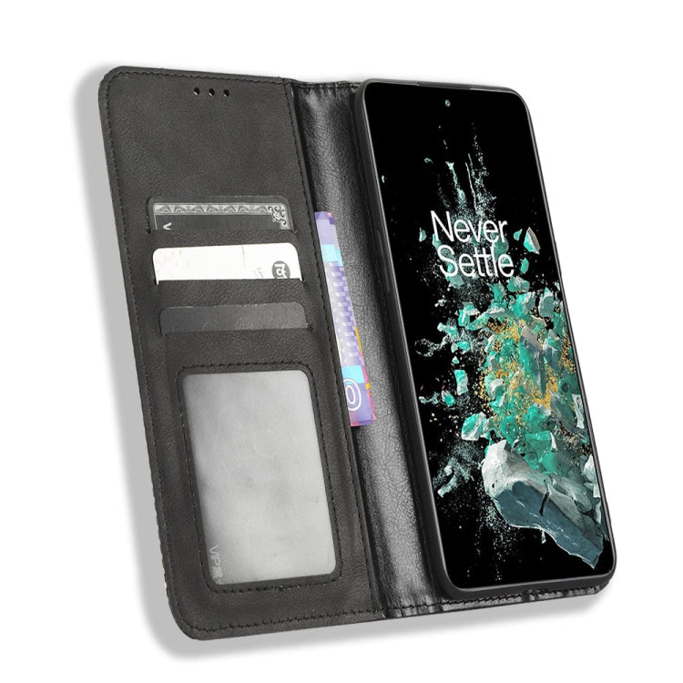 For OnePlus 10T 5G / Ace Pro 5G Magnetic Buckle Retro Texture Leather Phone Case
