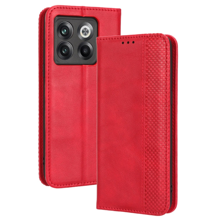 For OnePlus 10T 5G / Ace Pro 5G Magnetic Buckle Retro Texture Leather Phone Case