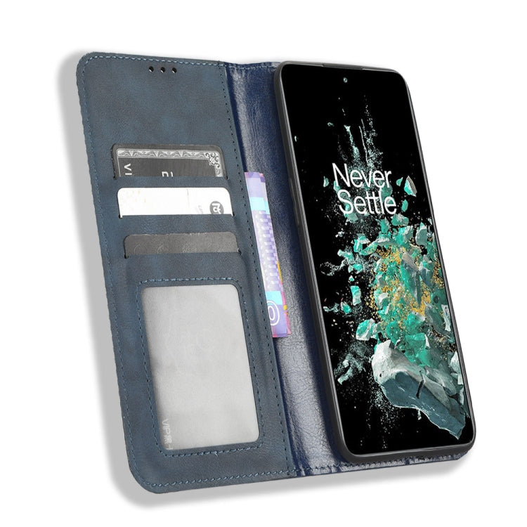 For OnePlus 10T 5G / Ace Pro 5G Magnetic Buckle Retro Texture Leather Phone Case