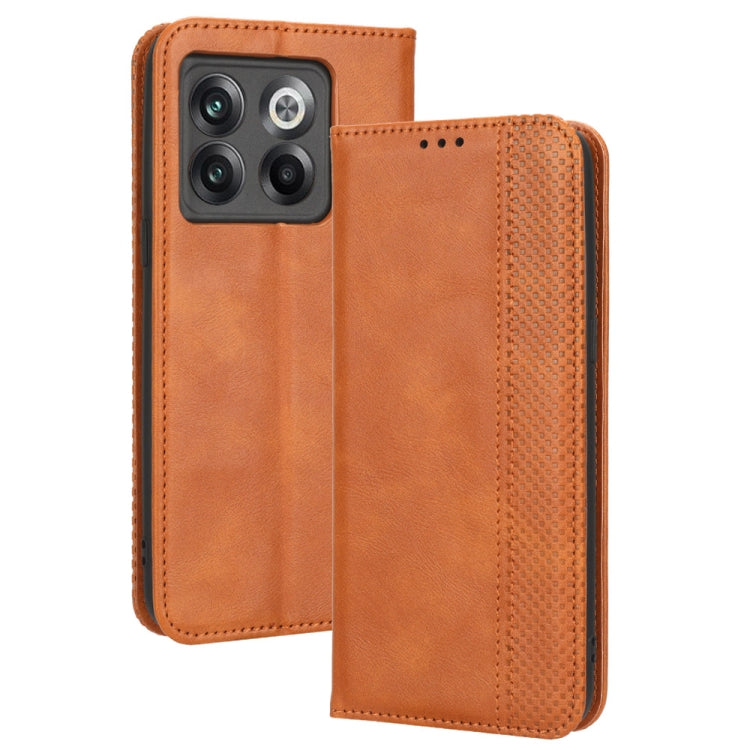 For OnePlus 10T 5G / Ace Pro 5G Magnetic Buckle Retro Texture Leather Phone Case
