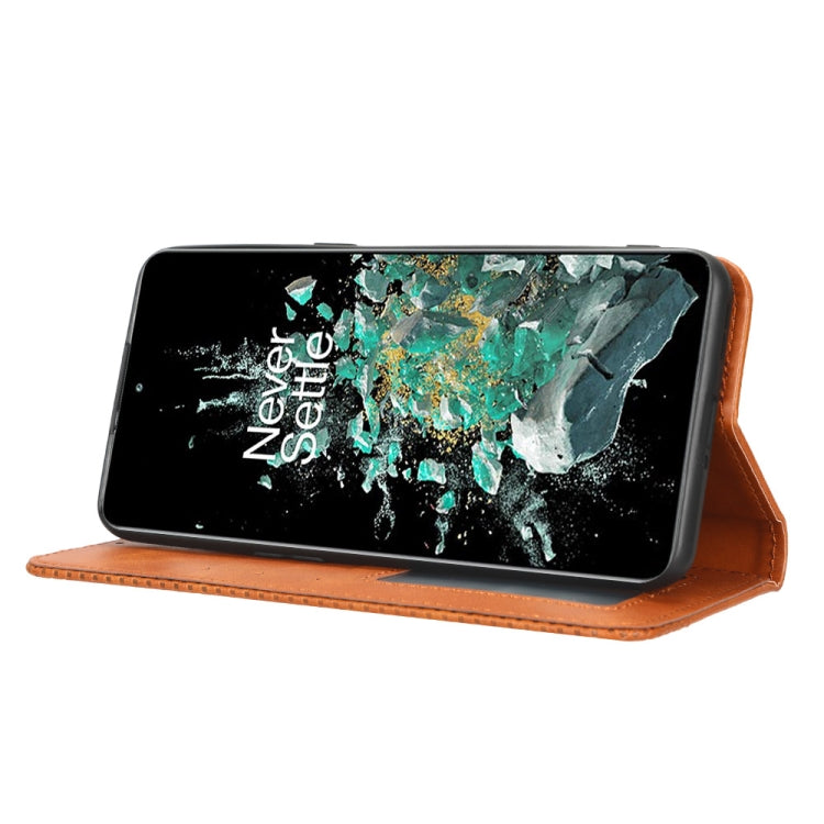 For OnePlus 10T 5G / Ace Pro 5G Magnetic Buckle Retro Texture Leather Phone Case