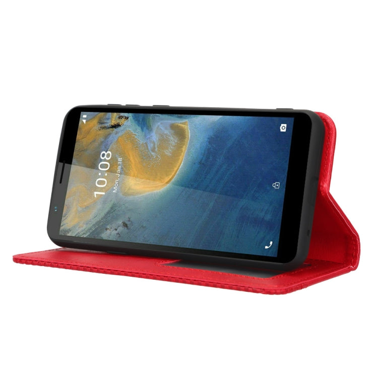 For ZTE Avid 589 Z5158 Magnetic Buckle Retro Texture Leather Phone Case