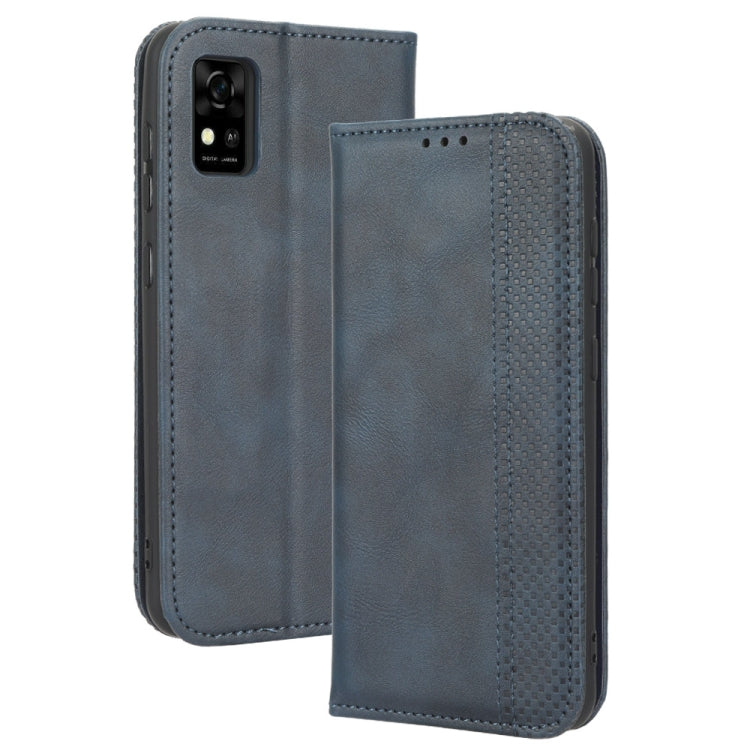 For ZTE Avid 589 Z5158 Magnetic Buckle Retro Texture Leather Phone Case