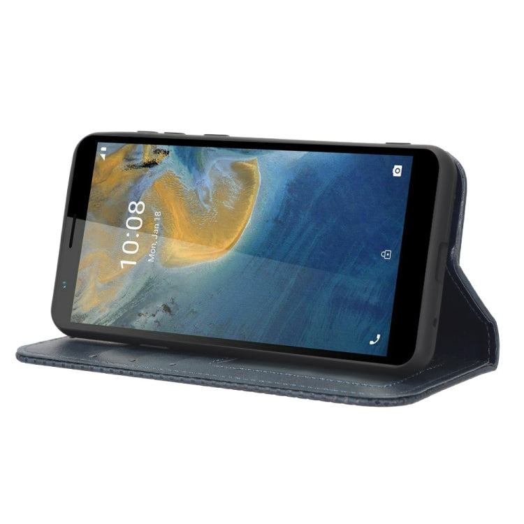 For ZTE Avid 589 Z5158 Magnetic Buckle Retro Texture Leather Phone Case