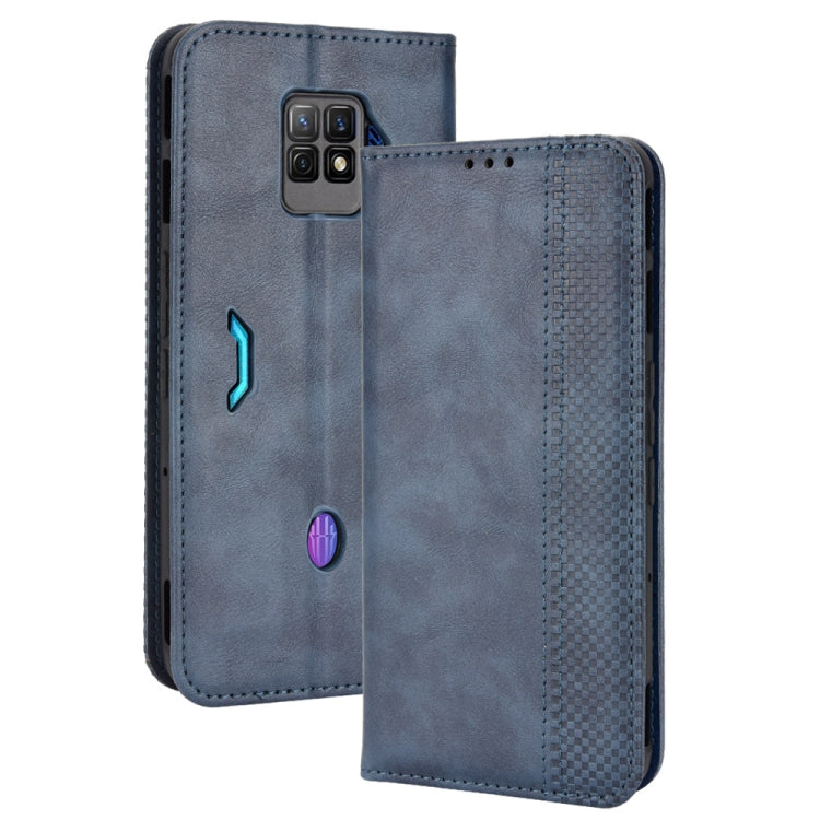 For ZTE Nubia Red Magic 7S Pro Magnetic Buckle Retro Texture Leather Phone Case