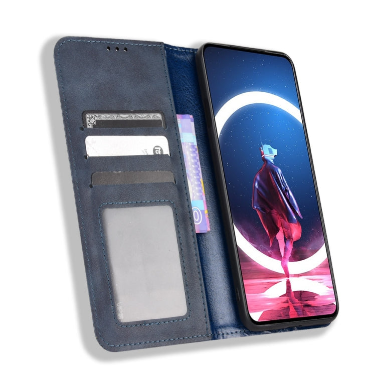 For ZTE Nubia Red Magic 7S Pro Magnetic Buckle Retro Texture Leather Phone Case