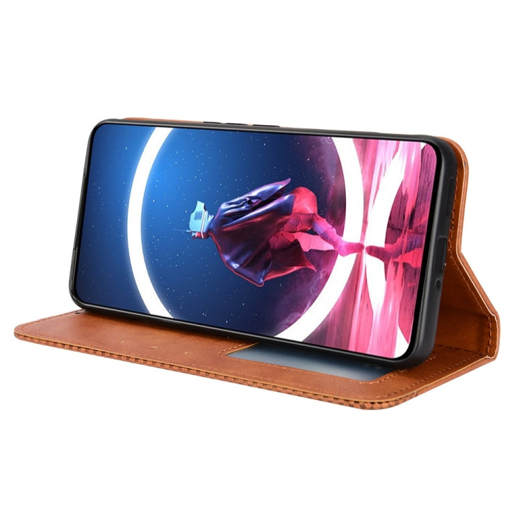 For ZTE Nubia Red Magic 7S Pro Magnetic Buckle Retro Texture Leather Phone Case