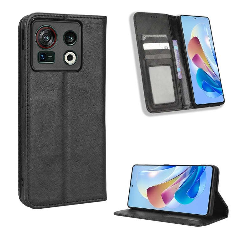 For ZTE Nubia Z40S Pro Magnetic Buckle Retro Texture Leather Phone Case