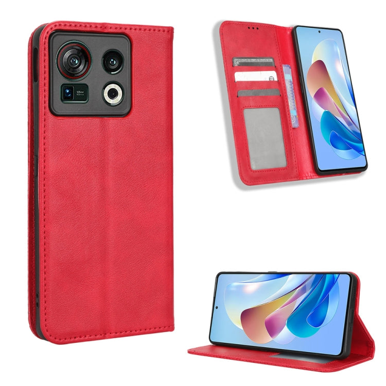 For ZTE Nubia Z40S Pro Magnetic Buckle Retro Texture Leather Phone Case