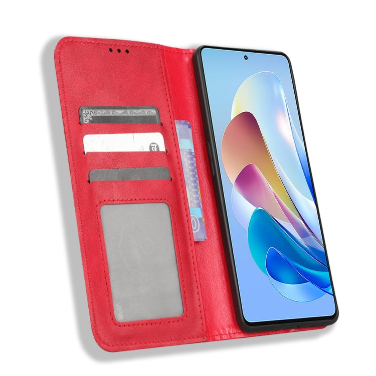 For ZTE Nubia Z40S Pro Magnetic Buckle Retro Texture Leather Phone Case