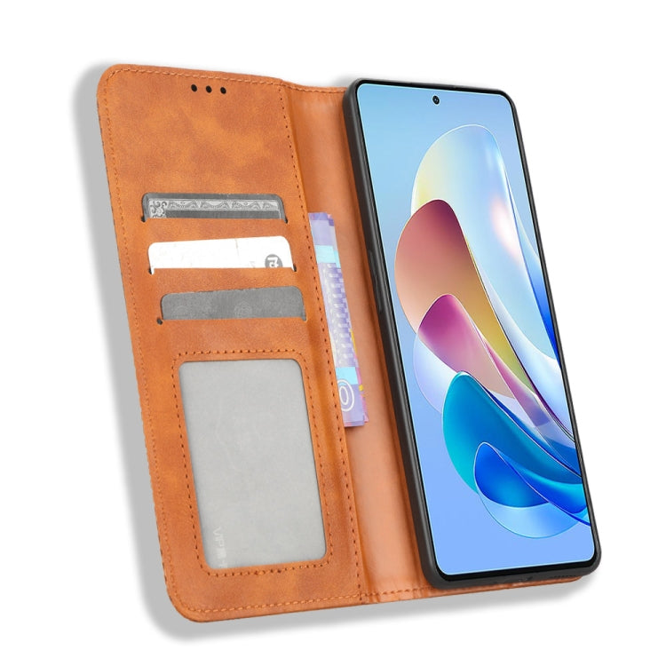 For ZTE Nubia Z40S Pro Magnetic Buckle Retro Texture Leather Phone Case