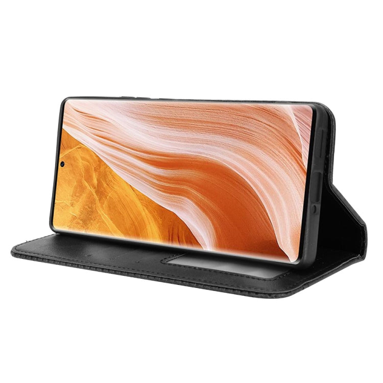For ZTE Axon 40 Pro Magnetic Buckle Retro Texture Leather Phone Case