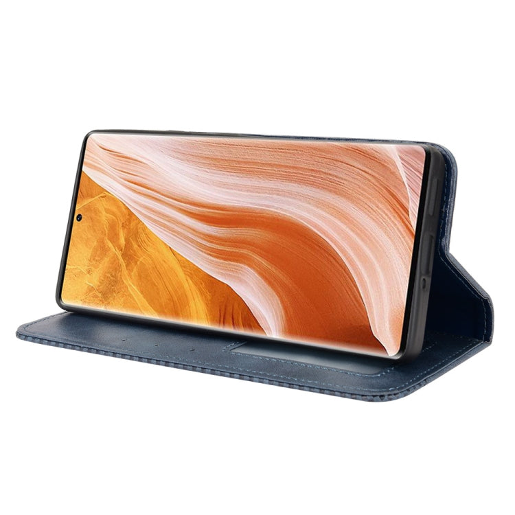 For ZTE Axon 40 Pro Magnetic Buckle Retro Texture Leather Phone Case