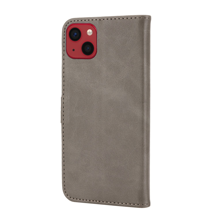 For iPhone 14 Plus Embossed Happy Cat Pattern Flip Leather Phone Case