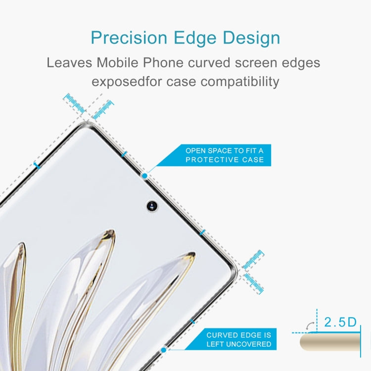 50 PCS 0.26mm 9H 2.5D Tempered Glass Film For Honor 70 SE