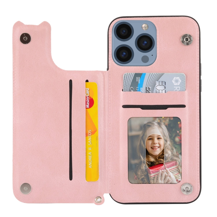 For iPhone 14 Pro Max Mandala Embossed Card Slots PU+TPU Phone Case