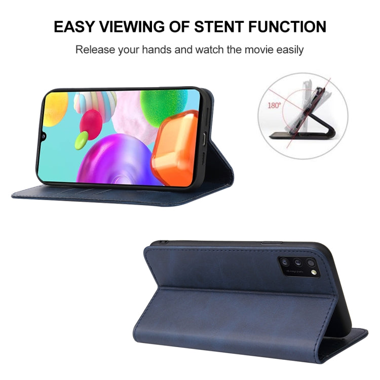 For Samsung Galaxy A41 SC-41A Magnetic Closure Leather Phone Case