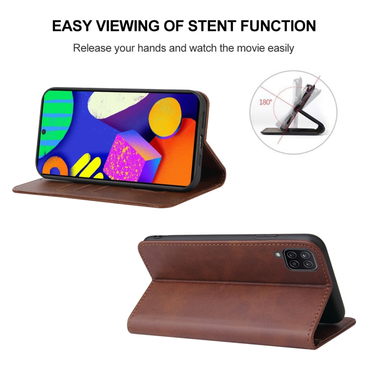 For Samsung Galaxy F62 / M62 Magnetic Closure Leather Phone Case