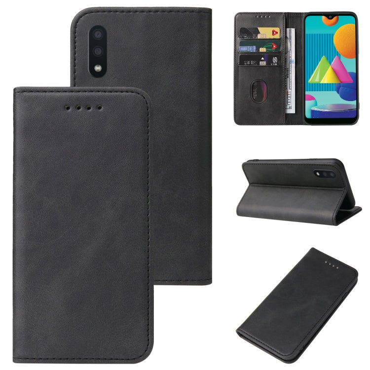 For Samsung Galaxy M01 Magnetic Closure Leather Phone Case